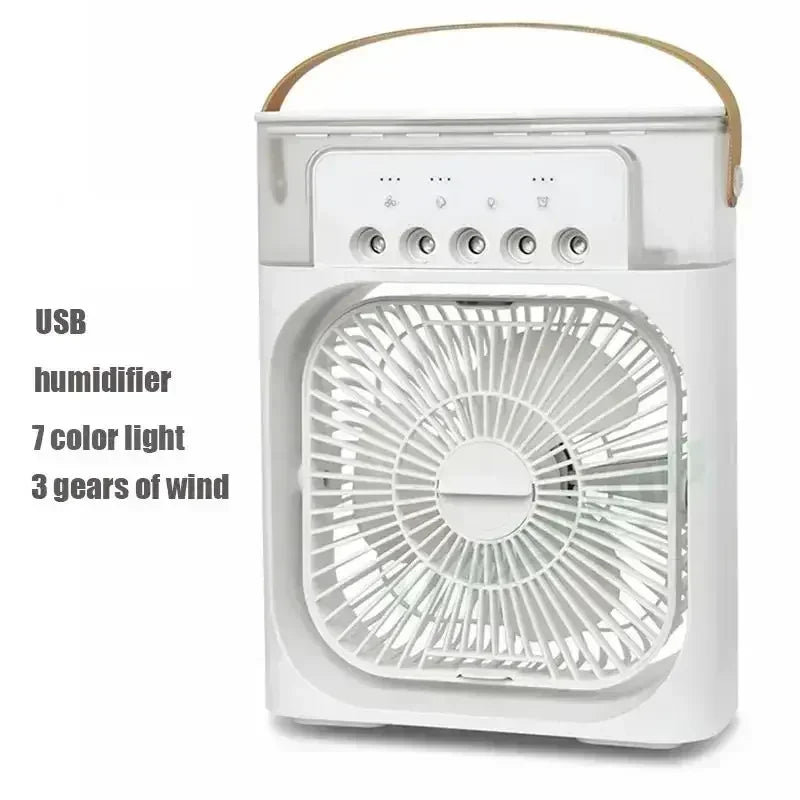 Portable Air Conditioner Fan – Mini Cooler, Humidifier & Night Light