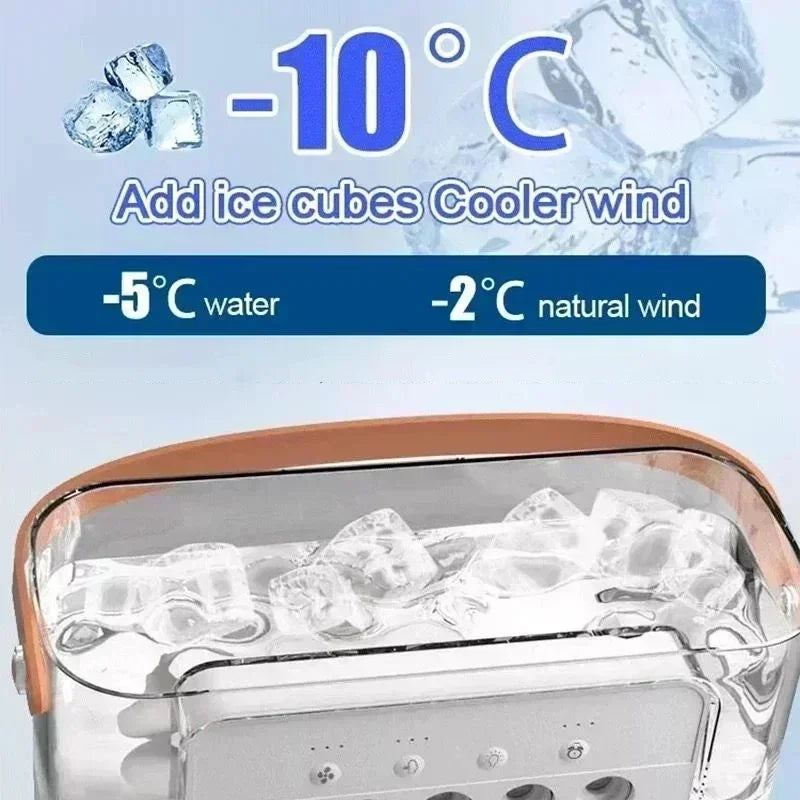 Portable Air Conditioner Fan – Mini Cooler, Humidifier & Night Light
