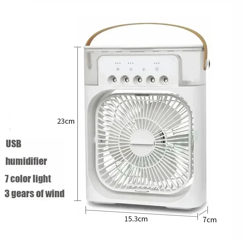 Portable Air Conditioner Fan – Mini Cooler, Humidifier & Night Light